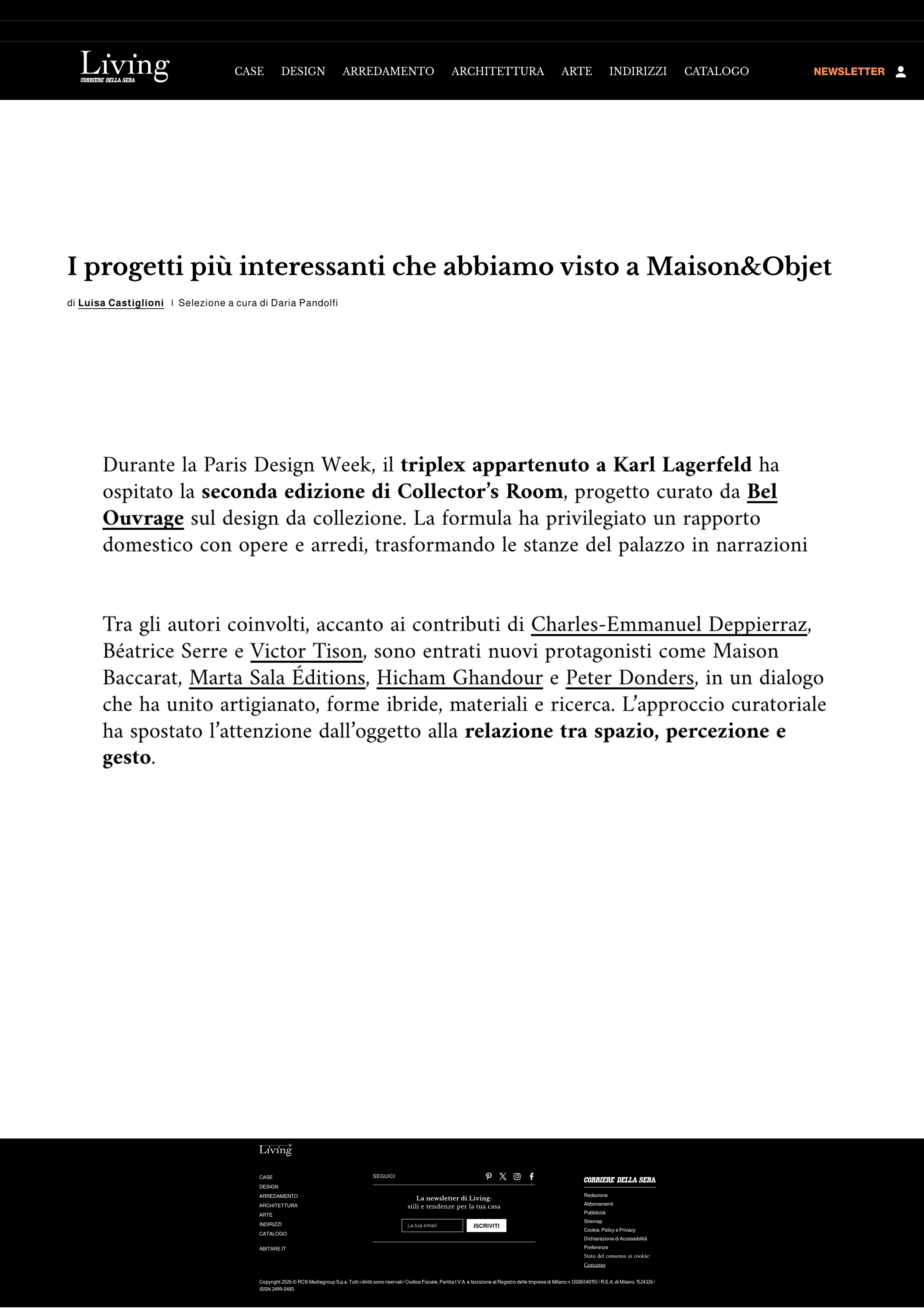 LIVING CORRIERE Italie 